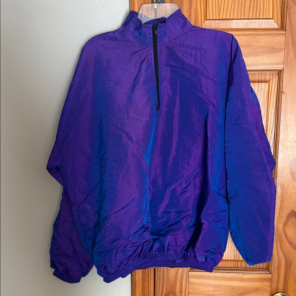 Retro windbreaker quarter zip